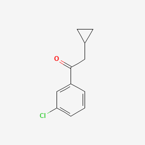 molecular formula C11H11ClO B2396053 1-(3-Chlorophenyl)-2-cyclopropylethan-1-one CAS No. 1425367-32-3