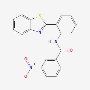molecular formula C20H13N3O3S B2396060 N-[2-(1,3-benzothiazol-2-yl)phenyl]-3-nitrobenzamide CAS No. 300574-66-7