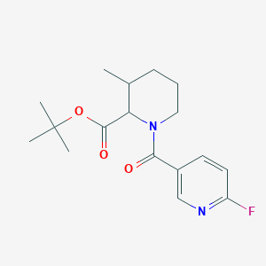 molecular formula C17H23FN2O3 B2396065 Tert-butyl 1-(6-fluoropyridine-3-carbonyl)-3-methylpiperidine-2-carboxylate CAS No. 2094132-50-8