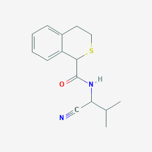 molecular formula C15H18N2OS B2396067 N-(1-Cyano-2-methylpropyl)-3,4-dihydro-1H-isothiochromene-1-carboxamide CAS No. 1445345-42-5