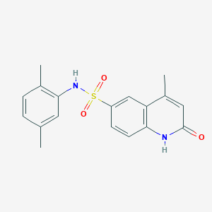 molecular formula C18H18N2O3S B2396079 N-(2,5-dimethylphenyl)-4-methyl-2-oxo-1,2-dihydroquinoline-6-sulfonamide CAS No. 899998-28-8