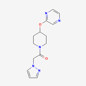 1-(4-(pyrazin-2-yloxy)piperidin-1-yl)-2-(1H-pyrazol-1-yl)ethanone