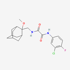 molecular formula C20H24ClFN2O3 B2396083 N1-(3-chloro-4-fluorophenyl)-N2-(((1R,3S,5r,7r)-2-methoxyadamantan-2-yl)methyl)oxalamide CAS No. 1797090-83-5
