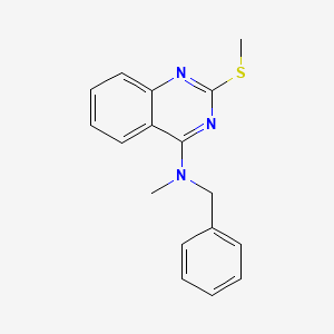 molecular formula C17H17N3S B2396089 N-benzyl-N-methyl-2-(methylsulfanyl)-4-quinazolinamine CAS No. 866138-07-0