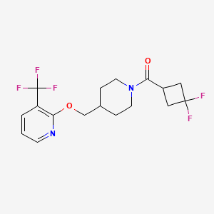 (3,3-Difluorocyclobutyl)-[4-[[3-(trifluoromethyl)pyridin-2-yl]oxymethyl]piperidin-1-yl]methanone