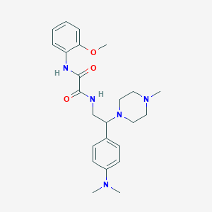 molecular formula C24H33N5O3 B2396102 N1-(2-(4-(dimethylamino)phenyl)-2-(4-methylpiperazin-1-yl)ethyl)-N2-(2-methoxyphenyl)oxalamide CAS No. 941995-37-5