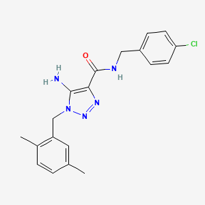 molecular formula C19H20ClN5O B2396127 5-amino-N-(4-chlorobenzyl)-1-(2,5-dimethylbenzyl)-1H-1,2,3-triazole-4-carboxamide CAS No. 899940-45-5