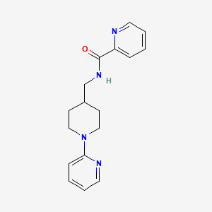 molecular formula C17H20N4O B2396139 N-((1-(pyridin-2-yl)piperidin-4-yl)methyl)picolinamide CAS No. 1234916-77-8