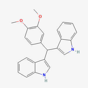 molecular formula C25H22N2O2 B2396154 3,3'-((3,4-Dimethoxyphenyl)methylene)bis(1H-indole) CAS No. 33948-95-7