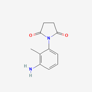 molecular formula C11H12N2O2 B2396178 1-(3-Amino-2-methylphenyl)pyrrolidine-2,5-dione CAS No. 268738-23-4