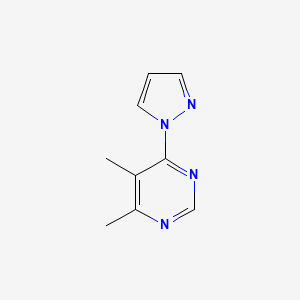 molecular formula C9H10N4 B2396180 4,5-Dimethyl-6-pyrazol-1-ylpyrimidine CAS No. 2320378-07-0
