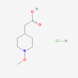 molecular formula C8H16ClNO3 B2396181 2-(1-Methoxypiperidin-4-yl)acetic acid hydrochloride CAS No. 1909326-89-1
