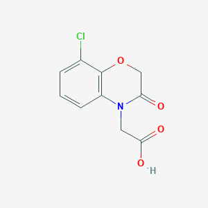 molecular formula C10H8ClNO4 B2396183 (8-Chloro-3-oxo-2,3-dihydro-benzo[1,4]oxazin-4-yl)-acetic acid CAS No. 883547-77-1