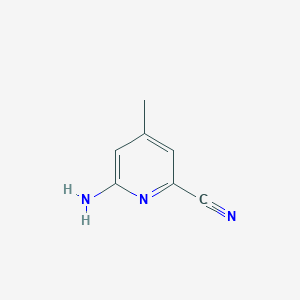 molecular formula C7H7N3 B2396187 6-Amino-4-methylpyridine-2-carbonitrile CAS No. 1206249-15-1
