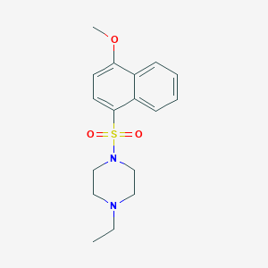 molecular formula C17H22N2O3S B2396188 1-Ethyl-4-((4-methoxynaphthalen-1-yl)sulfonyl)piperazine CAS No. 708244-27-3