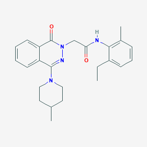 molecular formula C25H30N4O2 B2396198 N-(2-ethyl-6-methylphenyl)-2-[4-(4-methylpiperidin-1-yl)-1-oxo-1,2-dihydrophthalazin-2-yl]acetamide CAS No. 1115976-15-2