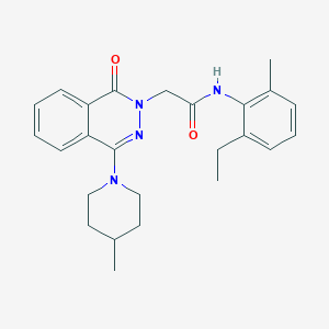 N-(2-ethyl-6-methylphenyl)-2-[4-(4-methylpiperidin-1-yl)-1-oxophthalazin-2-yl]acetamide