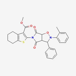 methyl 2-(4,6-dioxo-3-phenyl-2-(o-tolyl)tetrahydro-2H-pyrrolo[3,4-d]isoxazol-5(3H)-yl)-4,5,6,7-tetrahydrobenzo[b]thiophene-3-carboxylate