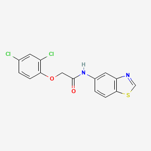 molecular formula C15H10Cl2N2O2S B2396246 N-(1,3-benzothiazol-5-yl)-2-(2,4-dichlorophenoxy)acetamide CAS No. 941966-29-6