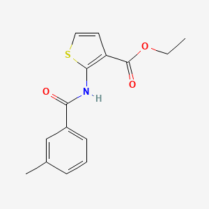 molecular formula C15H15NO3S B2396281 Ethyl 2-(3-methylbenzamido)thiophene-3-carboxylate CAS No. 896680-36-7