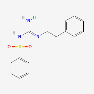molecular formula C15H17N3O2S B2396298 N-(N-phenethylcarbamimidoyl)benzenesulfonamide CAS No. 869075-21-8