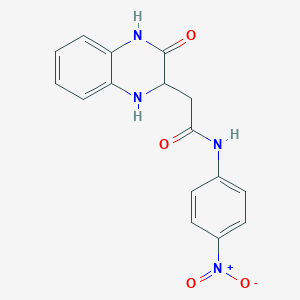 N-(4-nitrophenyl)-2-(3-oxo-1,2,3,4-tetrahydroquinoxalin-2-yl)acetamide