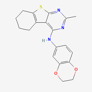 N-(2,3-dihydro-1,4-benzodioxin-6-yl)-2-methyl-5,6,7,8-tetrahydro-[1]benzothiolo[2,3-d]pyrimidin-4-amine