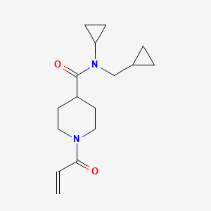 N-Cyclopropyl-N-(cyclopropylmethyl)-1-prop-2-enoylpiperidine-4-carboxamide