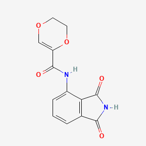 molecular formula C13H10N2O5 B2396409 N-(1,3-dioxoisoindol-4-yl)-2,3-dihydro-1,4-dioxine-5-carboxamide CAS No. 864938-58-9