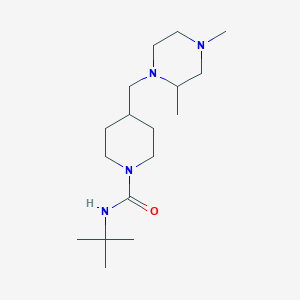 molecular formula C17H34N4O B2396420 N-TERT-BUTYL-4-[(2,4-DIMETHYLPIPERAZIN-1-YL)METHYL]PIPERIDINE-1-CARBOXAMIDE CAS No. 1421450-84-1