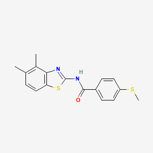 molecular formula C17H16N2OS2 B2396480 N-(4,5-dimethylbenzo[d]thiazol-2-yl)-4-(methylthio)benzamide CAS No. 896355-41-2