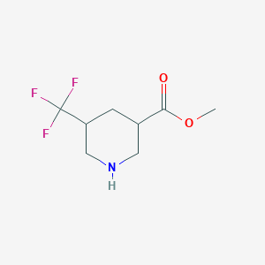 molecular formula C8H12F3NO2 B2396495 Methyl 5-(trifluoromethyl)piperidine-3-carboxylate CAS No. 1269755-53-4