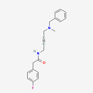 molecular formula C20H21FN2O B2396516 N-(4-(benzyl(methyl)amino)but-2-yn-1-yl)-2-(4-fluorophenyl)acetamide CAS No. 1396577-96-0