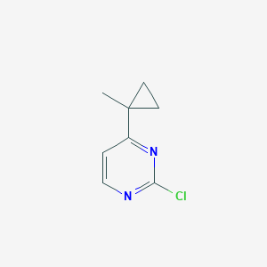 molecular formula C8H9ClN2 B2396551 2-Chloro-4-(1-methylcyclopropyl)pyrimidine CAS No. 1855714-11-2