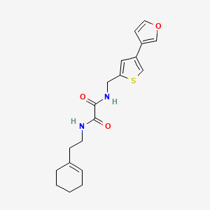 molecular formula C19H22N2O3S B2396558 N'-[2-(cyclohex-1-en-1-yl)ethyl]-N-{[4-(furan-3-yl)thiophen-2-yl]methyl}ethanediamide CAS No. 2380068-47-1