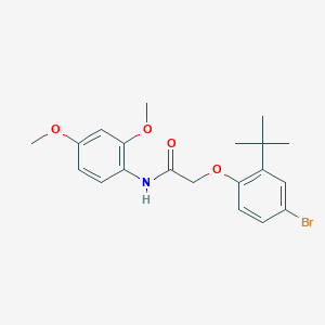 molecular formula C20H24BrNO4 B2396584 2-(4-bromo-2-tert-butylphenoxy)-N-(2,4-dimethoxyphenyl)acetamide CAS No. 302949-74-2