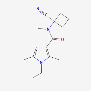 N-(1-Cyanocyclobutyl)-1-ethyl-N,2,5-trimethylpyrrole-3-carboxamide