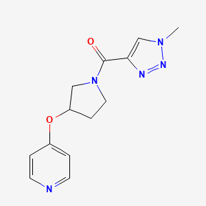 (1-methyl-1H-1,2,3-triazol-4-yl)(3-(pyridin-4-yloxy)pyrrolidin-1-yl)methanone