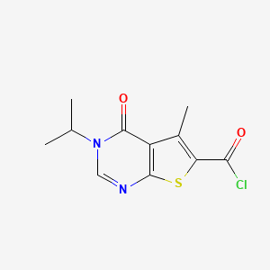 5-methyl-4-oxo-3-(propan-2-yl)-3H,4H-thieno[2,3-d]pyrimidine-6-carbonyl chloride