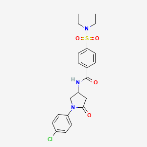 N-(1-(4-chlorophenyl)-5-oxopyrrolidin-3-yl)-4-(N,N-diethylsulfamoyl)benzamide