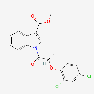 molecular formula C19H15Cl2NO4 B2396669 Methyl 1-(2-(2,4-dichlorophenoxy)propanoyl)-1H-indole-3-carboxylate CAS No. 431909-77-2