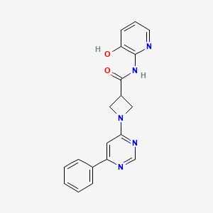 molecular formula C19H17N5O2 B2396681 N-(3-hydroxypyridin-2-yl)-1-(6-phenylpyrimidin-4-yl)azetidine-3-carboxamide CAS No. 2097892-76-5