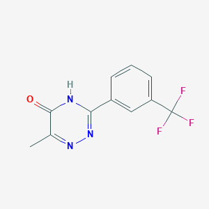 molecular formula C11H8F3N3O B2396693 6-Methyl-3-[3-(trifluoromethyl)phenyl]-1,2,4-triazin-5-ol CAS No. 339102-74-8