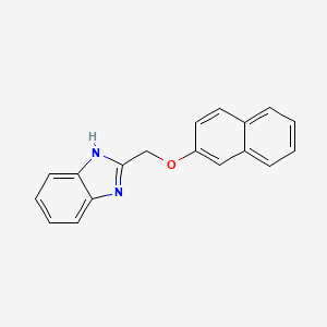 molecular formula C18H14N2O B2396696 2-(naphthalen-2-yloxymethyl)-1H-benzimidazole CAS No. 100804-66-8