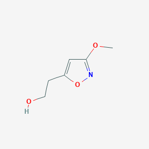 molecular formula C6H9NO3 B2396709 3-Methoxy-5-(2-hydroxyethyl)isoxazole CAS No. 95406-75-0