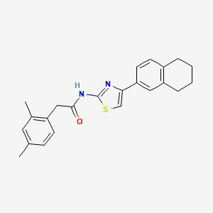 molecular formula C23H24N2OS B2396716 2-(2,4-dimethylphenyl)-N-[4-(5,6,7,8-tetrahydronaphthalen-2-yl)-1,3-thiazol-2-yl]acetamide CAS No. 922676-59-3