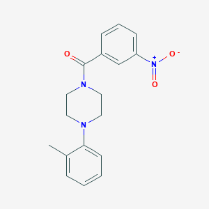 molecular formula C18H19N3O3 B2396737 4-(2-Methylphenyl)piperazinyl 3-nitrophenyl ketone CAS No. 680868-72-8