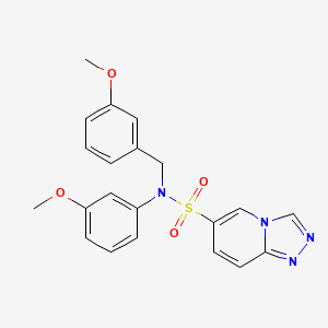 molecular formula C21H20N4O4S B2396743 N-(3-methoxyphenyl)-N-[(3-methoxyphenyl)methyl]-[1,2,4]triazolo[4,3-a]pyridine-6-sulfonamide CAS No. 1251678-40-6