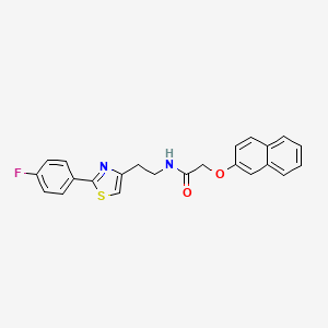 molecular formula C23H19FN2O2S B2396747 N-(2-(2-(4-fluorophenyl)thiazol-4-yl)ethyl)-2-(naphthalen-2-yloxy)acetamide CAS No. 923676-09-9