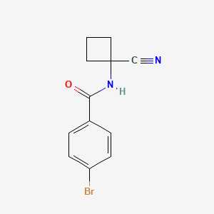molecular formula C12H11BrN2O B2396757 4-bromo-N-(1-cyanocyclobutyl)benzamide CAS No. 1179754-68-7
